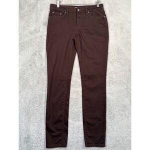 Prana Womens Brown Organic Cotton Blend Casual Pants 8/32 Preppy Tapered